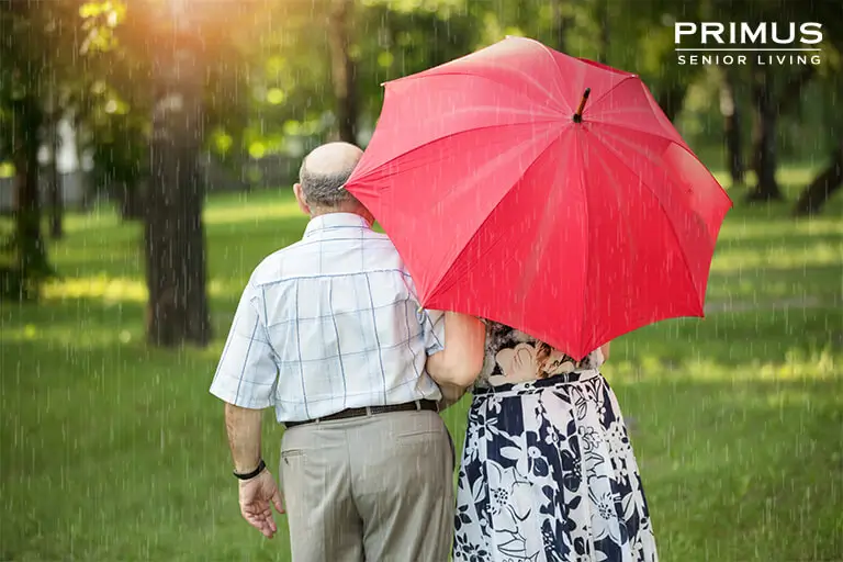 Primus Senior Living Staying Safe & Healthy During Rains For Seniors Blog image